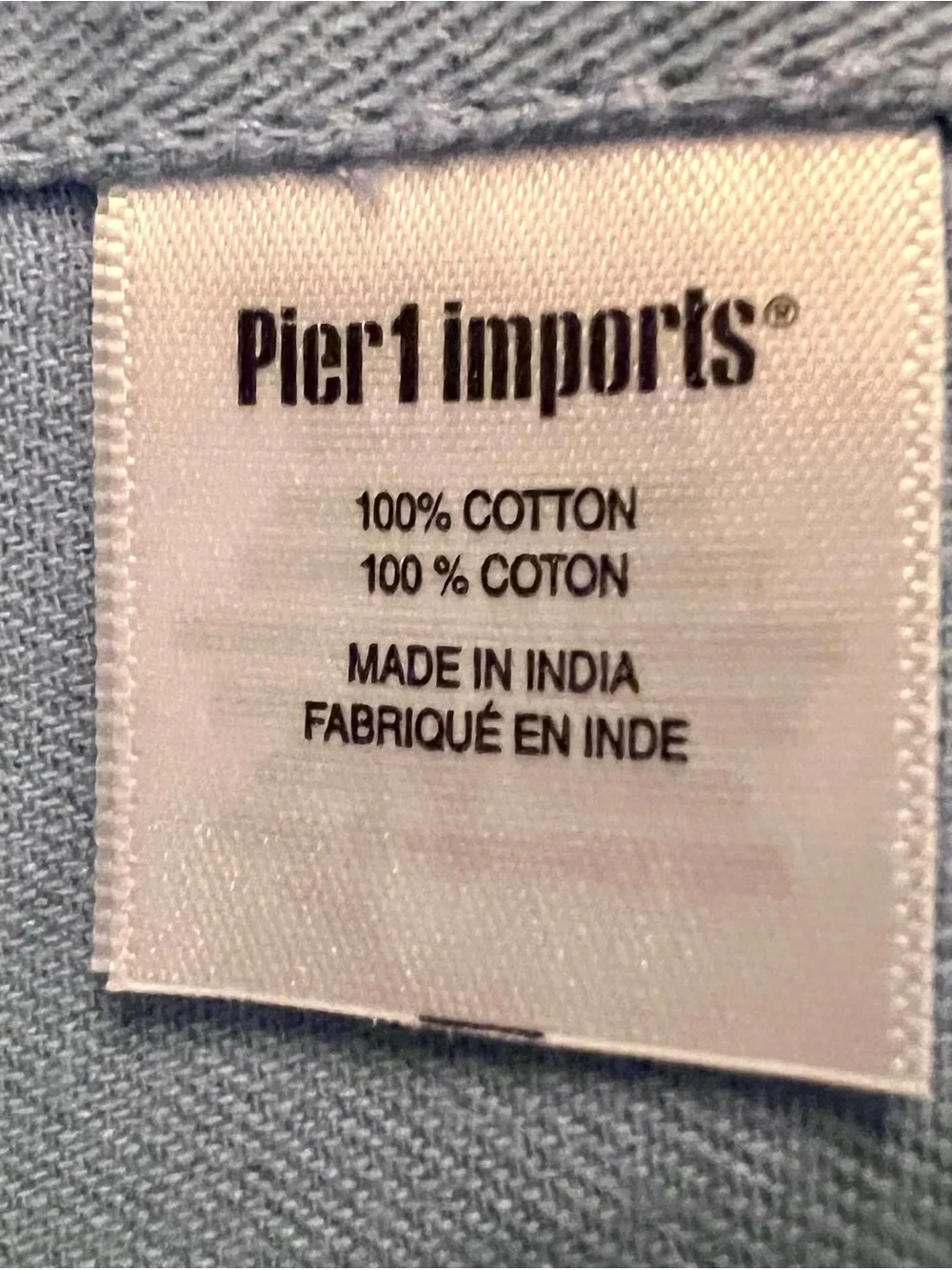 Pier 1 NWOTS light blue set of 4 cotton napkins w/4 Pier 1 NWTS napkin holders